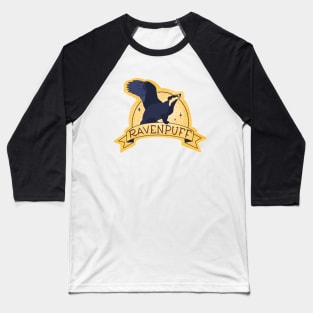 Ravenpuff Yellow and Blue Badger Eagle Baseball T-Shirt